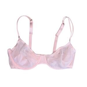 COSABELLA Pink Sheer Mesh Underwire Bra Womens